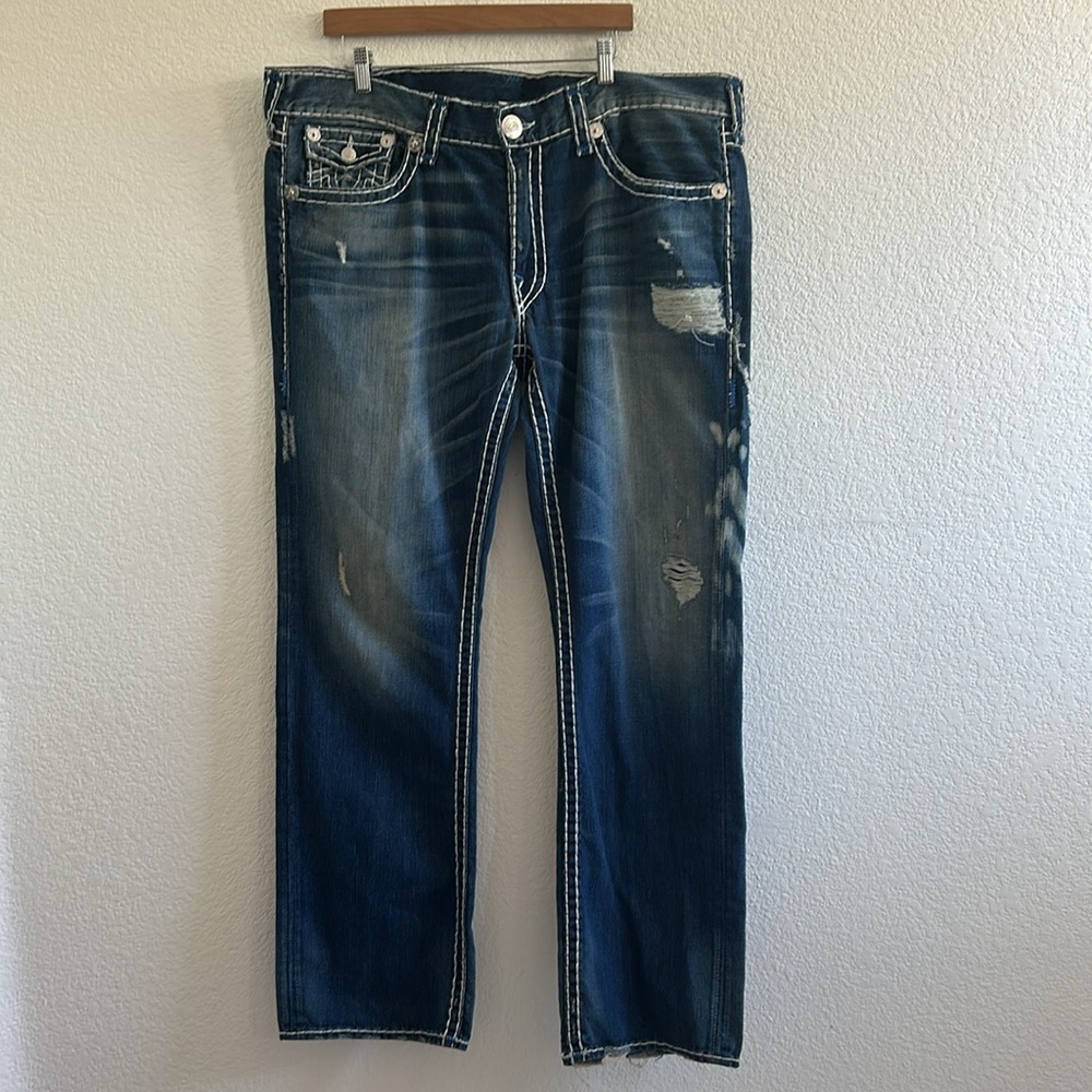 Rare True Religion BlueLabel Ricky SuperT in "SXM TRUSTFALL"wash